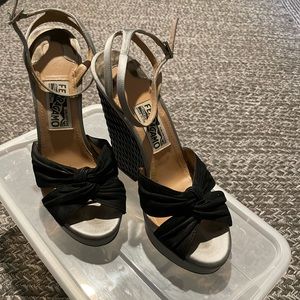 Salvatore ferragamo wedges only worn twice 71/2
